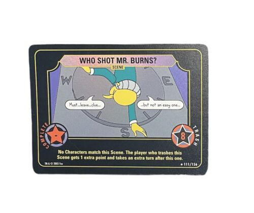 The Simpsons - Trading Card Game - Holofoil Who Shot Mr. Burns - Picture 1 of 2