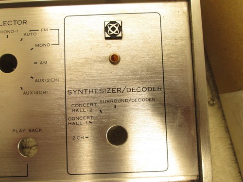 Sansui QR-6500 Quadraphonic Stereo Receiver FACEPLATE Control Panel Vtg - Picture 9 of 10