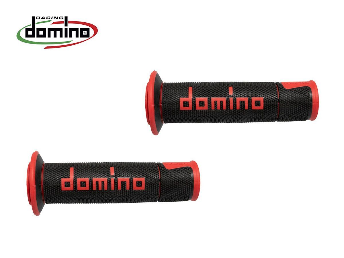 A450 COPPIA MANOPOLE NERO / ROSSO RACING DOMINO UNIVERSALI