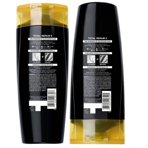 L'Oreal Paris Elvive Total Repair 5 Repairing Shampoo & Conditioner Bundle - 第 3/5 張圖片