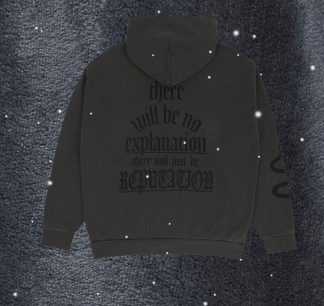 Taylor Swift Official There Will Be No Explanation Only Reputation Hoodie  XL/2XL