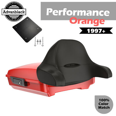 Razor Tour Trunk Pack Pad Wrap Around PERFORMANCE ORANGE For Harley/Softail