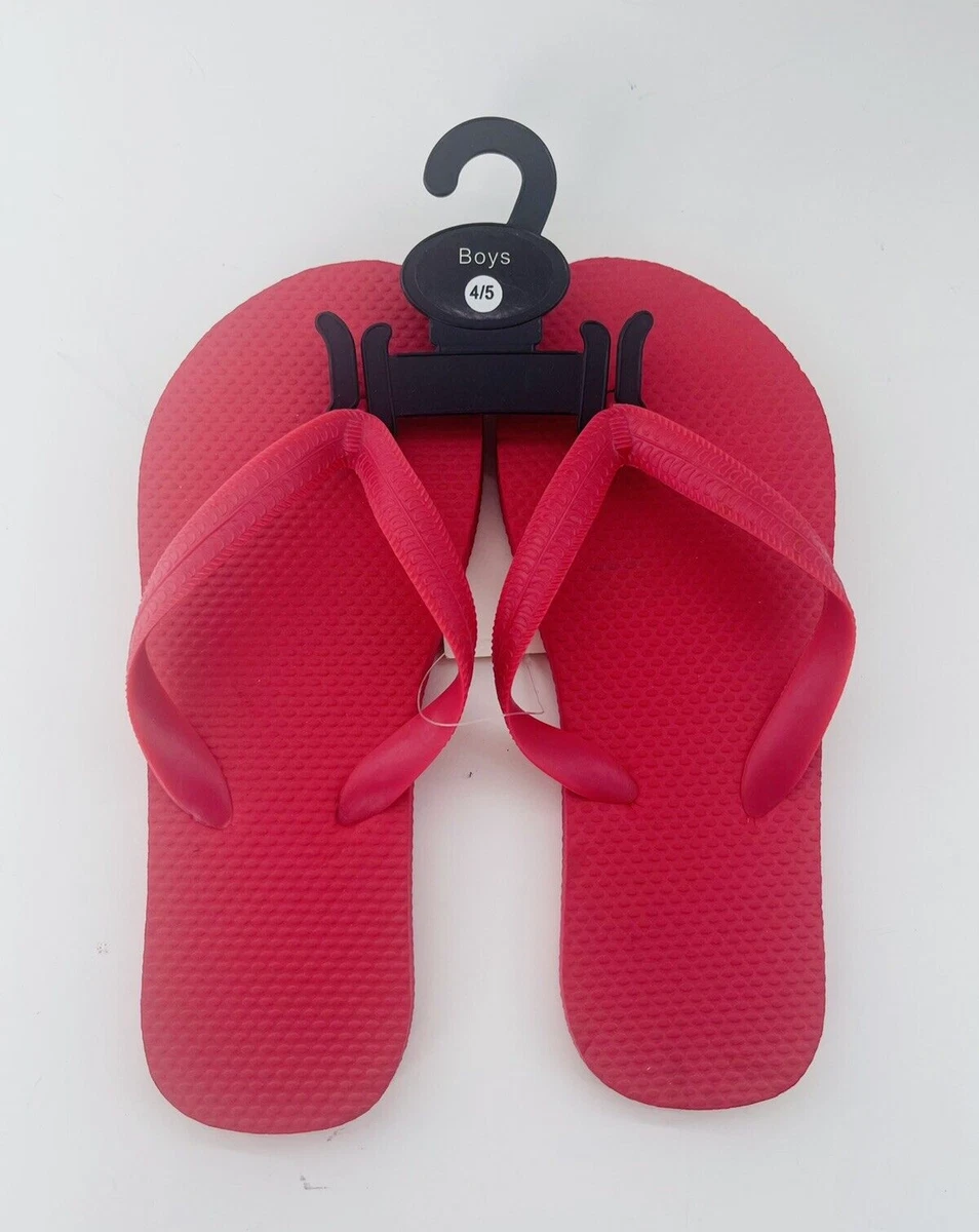 Boys red flip flops clearance