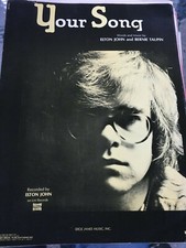 ELTON JOHN YOUR SONG Bernie Taupin Sheet Music 1969