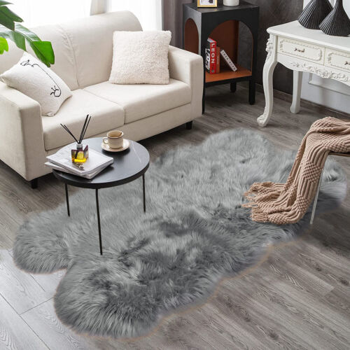 Latepis Faux Fur Sheepskin Area Rugs Soft Shaggy Carpet for Living Room Bedroom - Picture 157 of 219