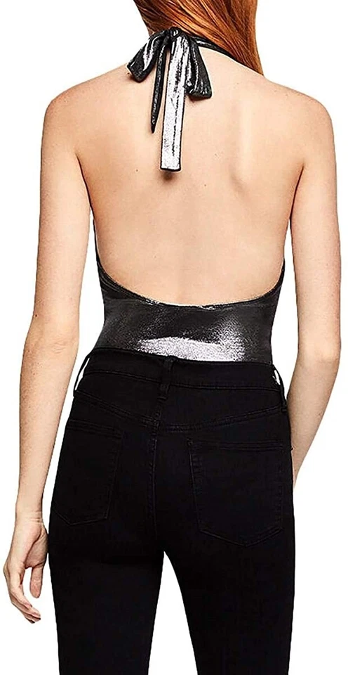 Body halter metálico talla mediana BCBGeneration 185667 para mujer Foto 2 de 4