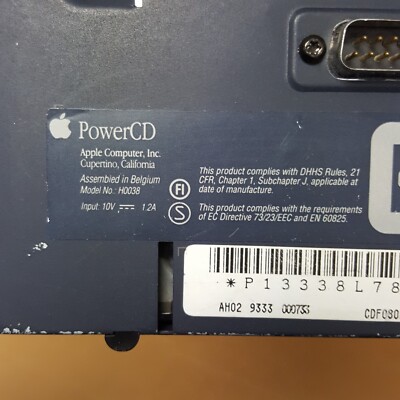 Apple PowerCD External CD Rom Drive H0038 (No Power Supply