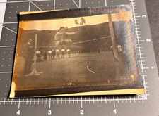 1920s Man Jumping MID IN AIR Track Meet HIGH BAR JUMP Vintage Snapshot PHOTO