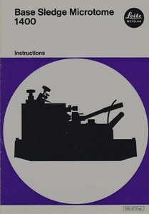 Instruction manual for the Leitz sledge microtome model 1400