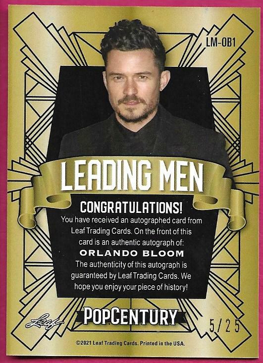 2021 Leaf Metal Pop Century ORLANDO BLOOM Leading Men Autograph