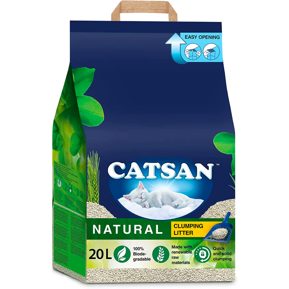 Catsan Cat Litter Natural Biodegradable, Clumping & Extra Absorbant, 20