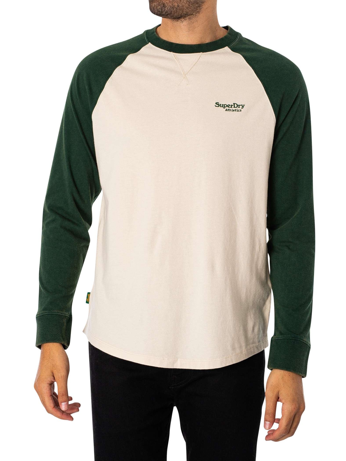 Бейсбольная футболка Superdry Mens Essential с логотипом бежевый 4190₽