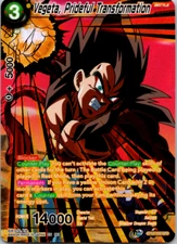 Vegeta, Prideful Transformation SPR Dragon Ball Super Rise of the Unison Warrior