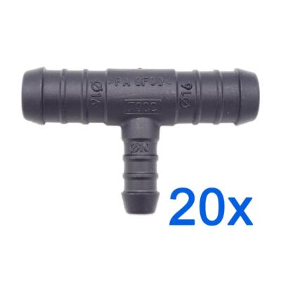 20x YOU.S Schlauchverbinder Zwischenstück RGV Ø 16x16x10 mm - T-Stück Reduzierer
