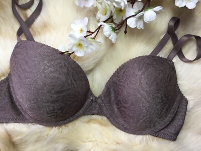Gina BENOTTI Size us34b  eu75b it3b padded underwired brown 