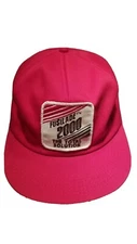 Fusilade 2000 Snapback Patch Hat Red Cap K-Brand USA Made Trucker Farmer