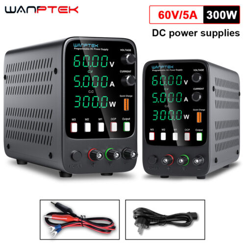 30V60V 5A Lab Adjustable DC Power Supply Variable Programmable Internal Memories - Picture 1 of 12