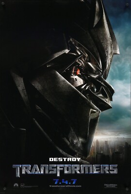 Transformers - original DS movie poster - 27x40 2007 - Megatron Destroy Advance