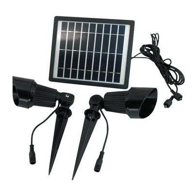 Premium 24 LED Solar Spotlights- Ground Mount w/Wireless Remote