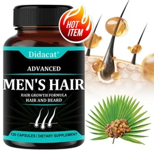 Premium Men's Hair Growth Capsules - Pure Natural-Protect Your Hair-120 Capsules