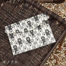 Goshuin book bag/cat's hand (monochrome)