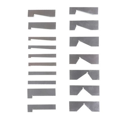 17 Pcs Precision 1/4 To 45 Degree Hardened Steel Angle Block Set Accuracy .0003''