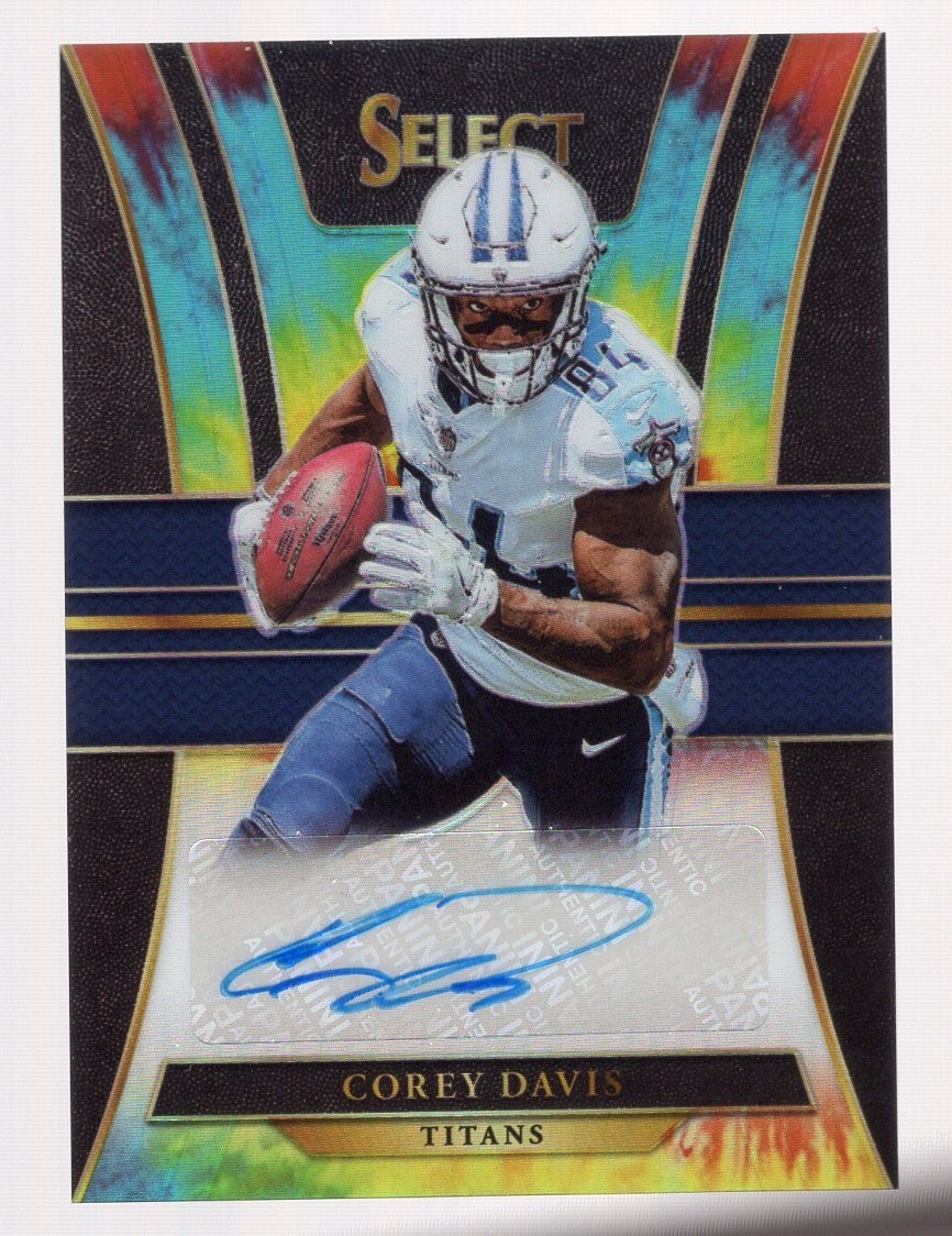 Corey Davis Panini Select Rookie Signatures Prizm #RSCD Tie-Dye