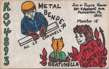 vintage CB radio QSL postcard comic Jim Joyce Gower 1970s Palmerton Pennsylvania