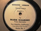 1939 Mark Markoff HOLLYWOOD VOICE TEACHER Lesson TENOR Learn to Sing 78 Record. — photo 2