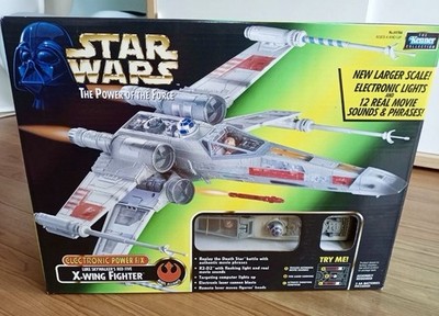 Star Wars POTF Electronic Power Luke's Red Five X-Wing Fighter Kenner Neu OVP