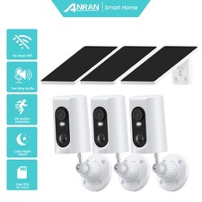 ANRAN 4G Solar Power Security Camera No WiFi Needed Solar Panel SIM Card 32GB SD