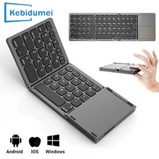 Foldable Bluetooth Keyboard with Touchpad Mini Wireless Rechargeable for Tablet