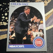NBA Hoops 1990-91 Chuck Daly Detroit Pistons #312 Base Set Basketball Card