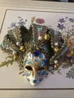 New Vintage Authentic La Maschera del Galeone Hand Painted Venetian Mask Italy