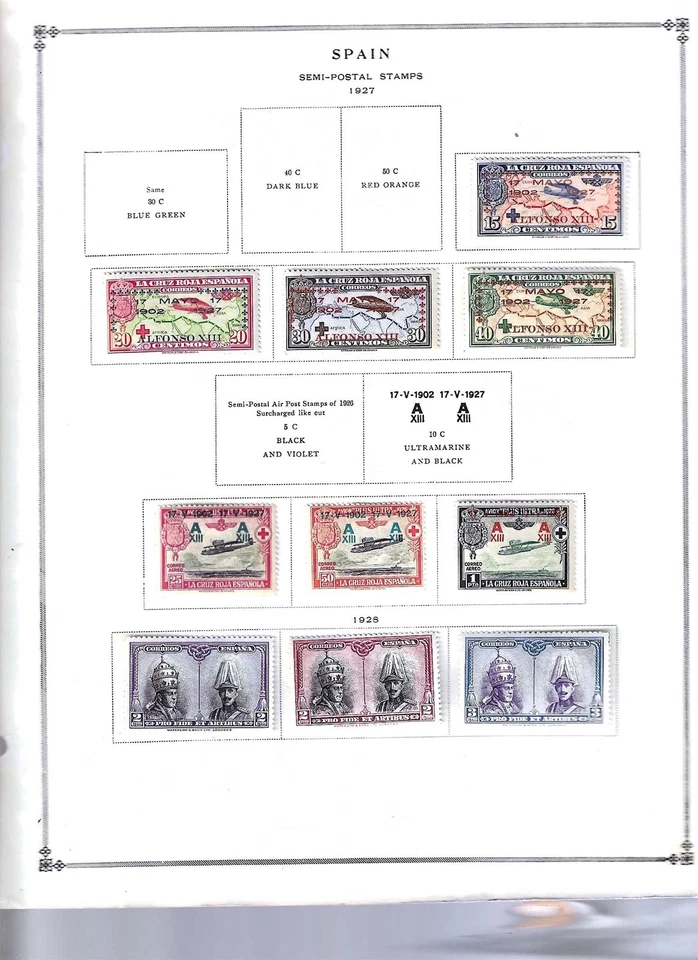 Kenr2: Spain BoB Collection from 1947 Scott Album - Image 4 of 4