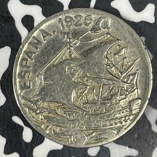1925 Spain 25 Centimos Lot#C8391