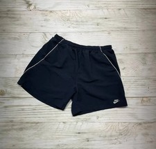 Vintage Nike Shorts 00s Swoosh Logo Striped Running Men Size L Blue