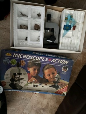 Vintage Salter Mikroskop in Aktion Kinder Wissenschaft Kit mit Box