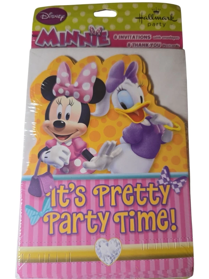 8 tarjetas de invitación de cumpleaños Minnie Mouse más 8 tarjetas de agradecimiento Foto 3 de 4