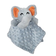Baby Lovey Elephant Plush Minky Fabric Grey Soft Comfort Security Blanket