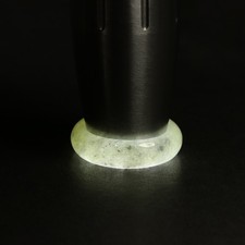 Size 10.5 Certified Grade A Black Green 100 Natural Jadeite Jade Ring 02499