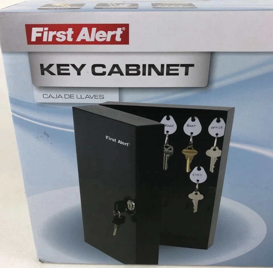 First Alert 3060F  Key Storage Cabinet with 2 Keys and 28 Key Hangers NEW - Image 2 of 4