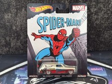 Hot Wheels Premium Pop Culture Marvel Comics Spider Man 64 Chevy Nova Delivery