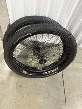 24” BMX WHEEL SET ODYSSEY HAZARD LITE RIMS W/ MAXXIS HOLY ROLLER TIRES SEAL HUBS