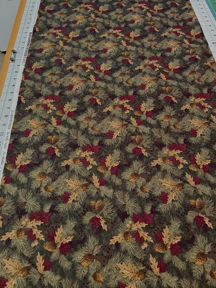 Woodland Pines by Holly Taylor for Moda Leaves Fall Pinecone Fabric BTY Quilting - Image 4 of 4