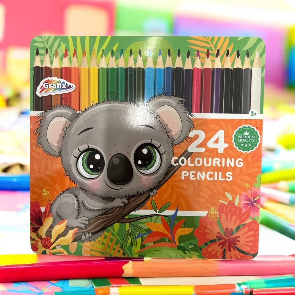 Grafix colour Buntstifte 24er-Set Stifte Malstifte Zeichnen rutschfeste