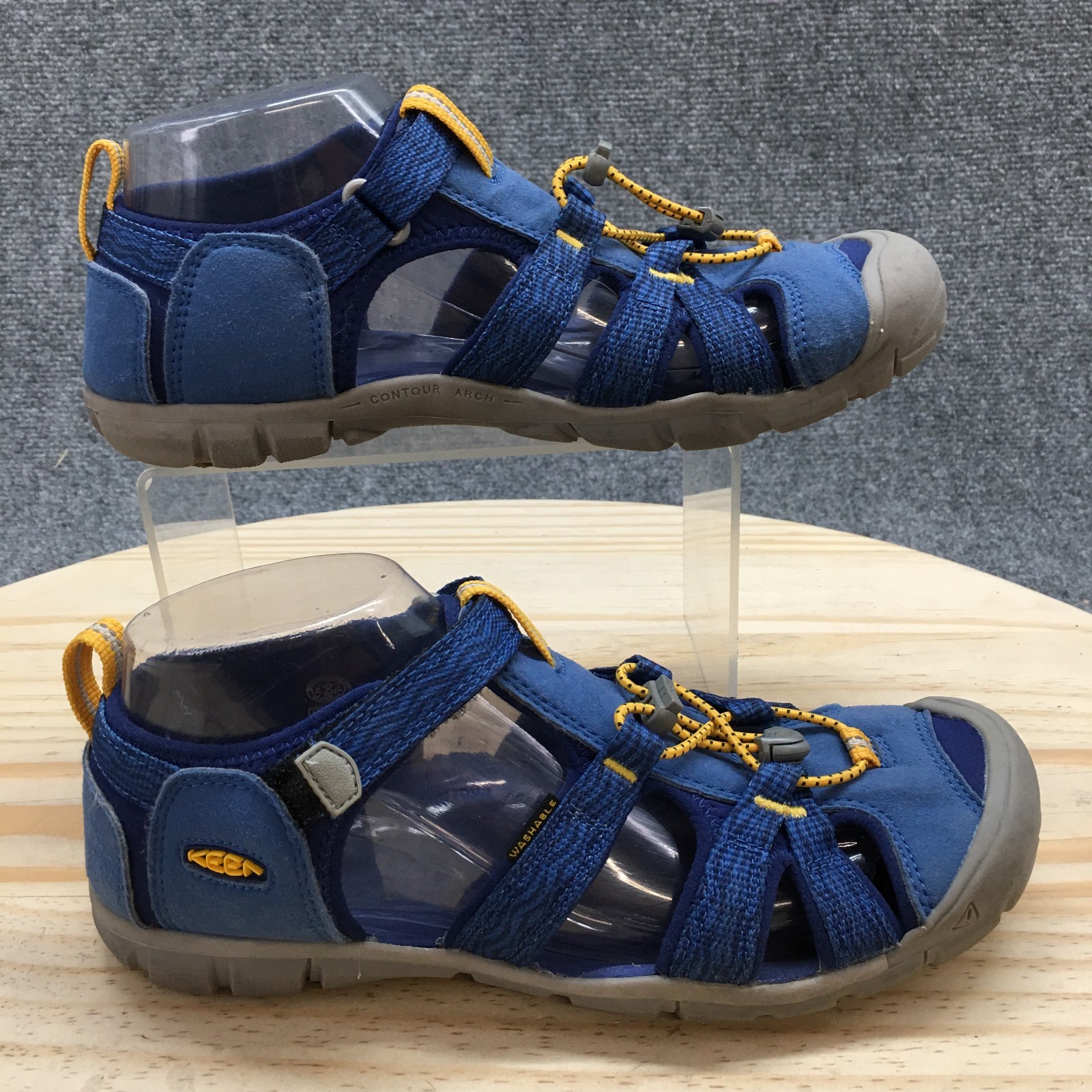 Sandali impermeabili Keen Youth 7 Seacamp II CNX blu scamosciati gancio e passante 1026323