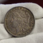 1878 S US Morgan Silver Dollar $1 AU (Cleaned, Retoned)