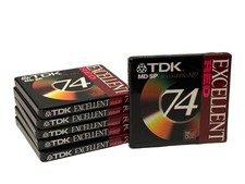 TDK MD-SP Excellent 74 Red MiniDisc Sealed MD-SP74EXB 6 Disc - NEW