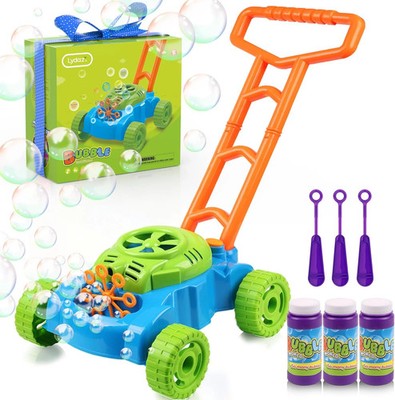 Lydaz Bubble Lawn Mower for Toddlers 1-3, Kids Bubble Machine for 1-Year-Old Boy